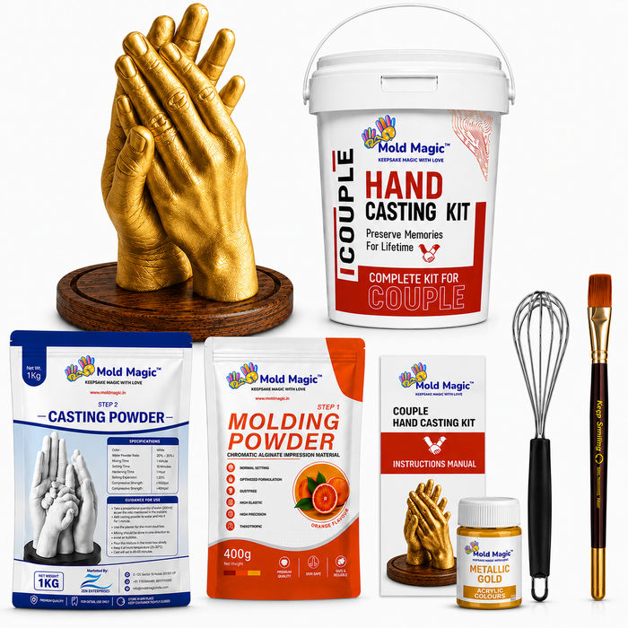 3D couple hand casting kit finished hand sculpture keepsake