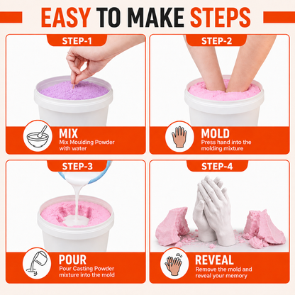 DIY hand casting kit materials for couples with molding and casting powder