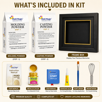 Baby Hand & Foot Casting Kit with Frame 0-24 Months | DIY Keepsake Gifts