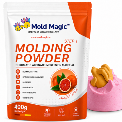 Molding Powder 400g for Hand Casting | DIY Plaster Mold Kit for Couples Family Baby Handprint Keepsake | Ideal Gift Idea for Birthday Anniversary Wedding Occasion and Creative Home Decor