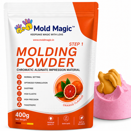 Molding Powder 400g for Hand Casting | DIY Plaster Mold Kit for Couples Family Baby Handprint Keepsake | Ideal Gift Idea for Birthday Anniversary Wedding Occasion and Creative Home Decor