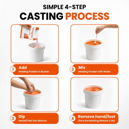 Molding Powder 400g for Hand Casting | DIY Plaster Mold Kit for Couples Family Baby Handprint Keepsake | Ideal Gift Idea for Birthday Anniversary Wedding Occasion and Creative Home Decor