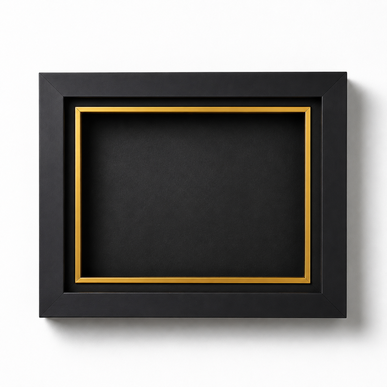 Mold Magic Premium Wall Mounted Shadow Box Frame with Gold Border | Black Deep Boxy Display Frame for Hand Casting, Baby Keepsakes, Couple Memories & Home Decor