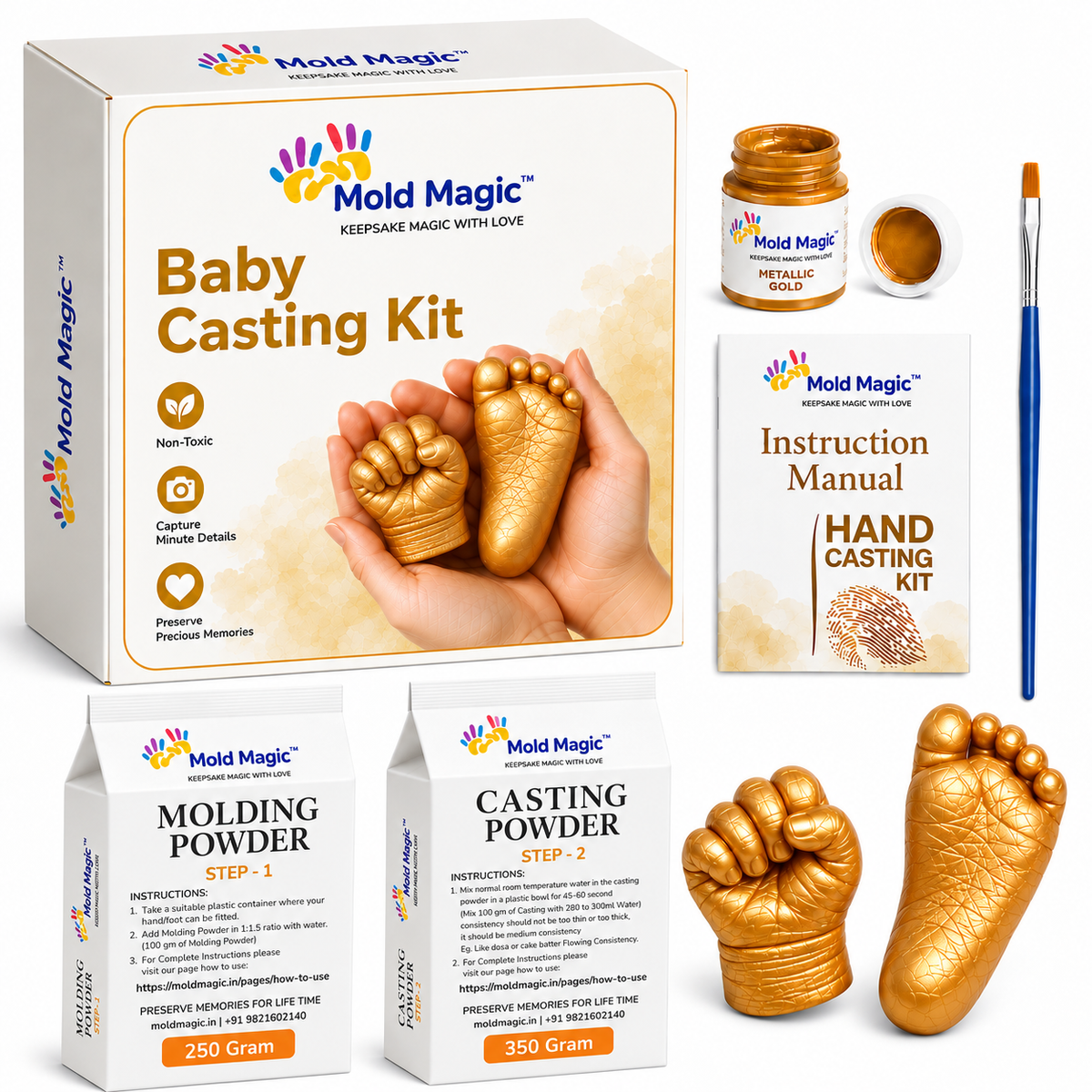 Baby Hand & Foot Casting Kit | 3D Baby Handprint Footprint Keepsake