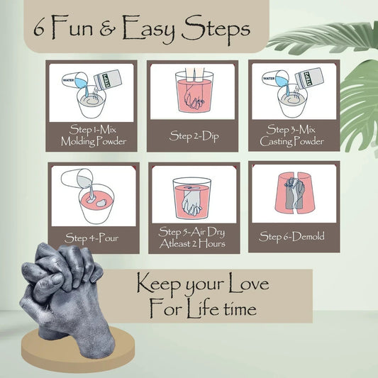 Premium Adult 3D Hand Casting Kit (Both Hand) Blessing Casting - Mold Magic