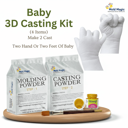 Premium Baby Hand and Feet Casting Kit Birthday Gift for Newborn, Boy & Girls - Mold Magic