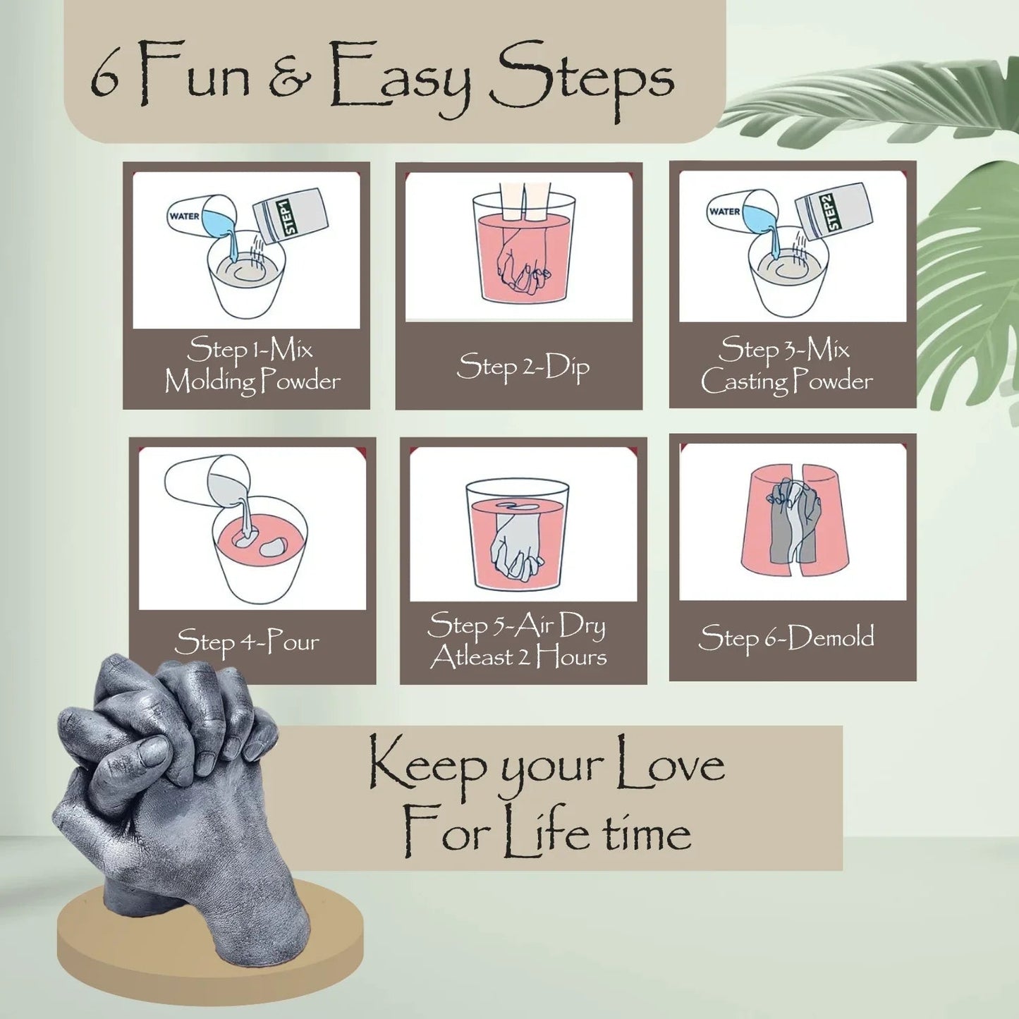 Premium Hand Casting kit for Family Best Gift for Parents and Kids - Mold Magic