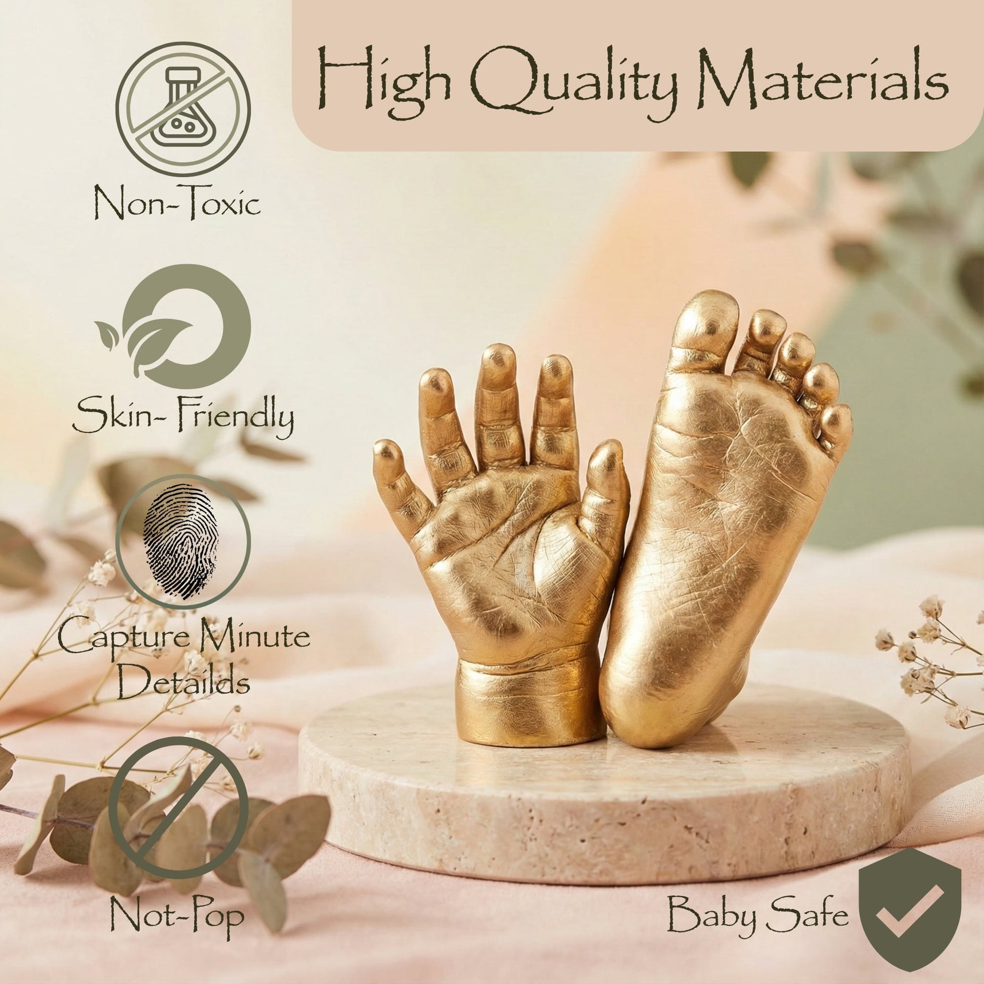 Premium Kids Hand and Foot Casting Kit for 3yrs to 5 yrs Kids Make 2 Cast - Mold Magic