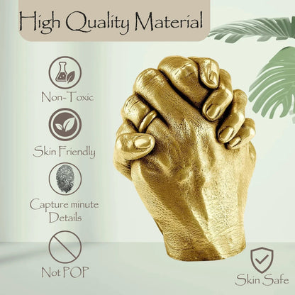 Premium Romantic 3D Hand Casting Kit for Couples – Create Beautiful Lifetime Keepsakes - Mold Magic